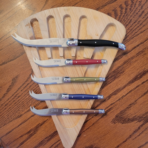 Jean DuBost Laguiole Cheese Knife Set ~ France ~ Entertaining ~ Charcuterie - Picture 3 of 12
